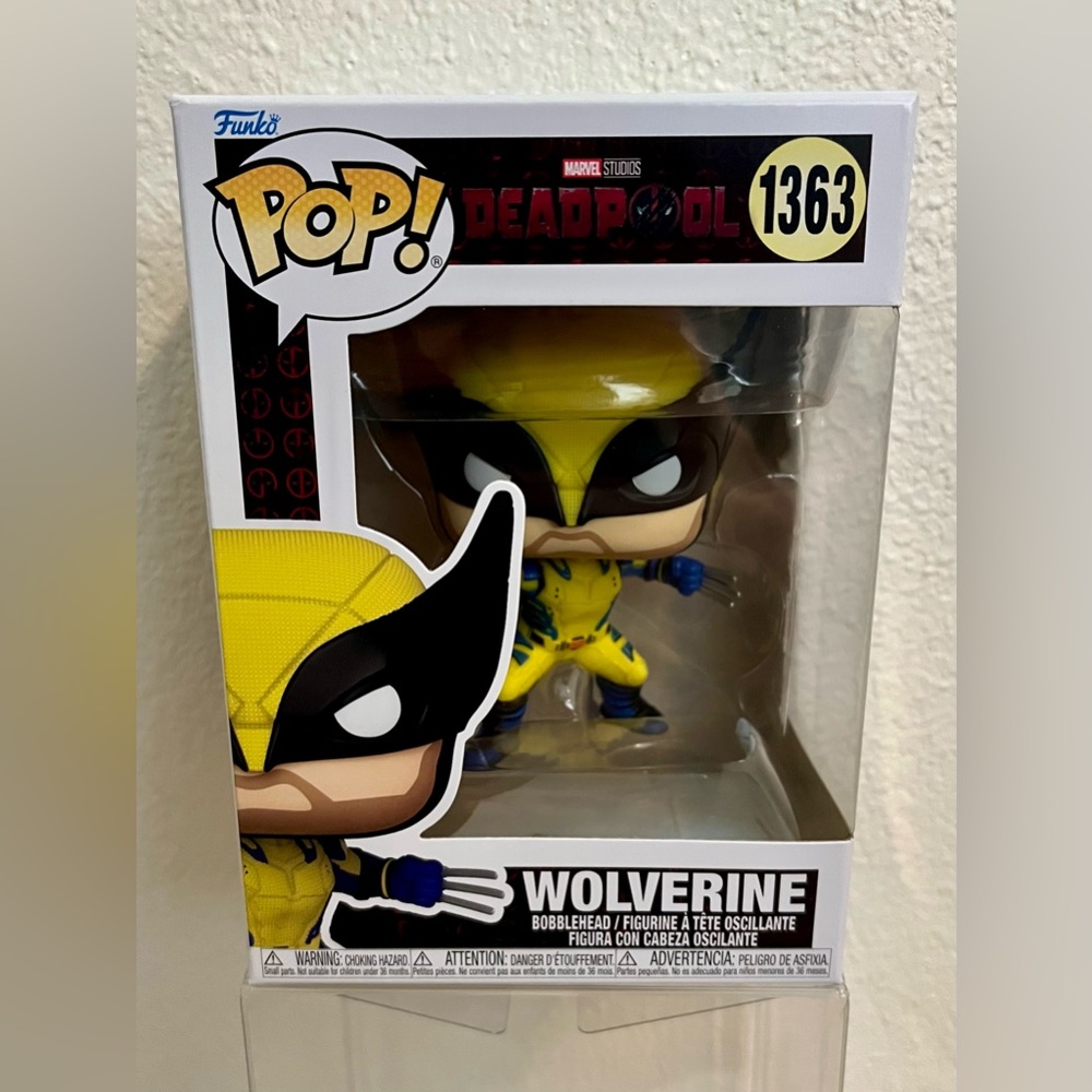 Funko Pop Deadpool & Wolverine - Wolverine Figure 1363 w/ Protector Yellow Black